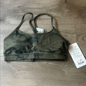 Lululemon Athletica Green Camo Sports Bra